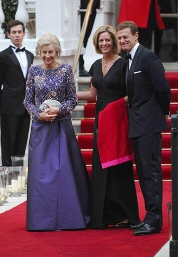 Britain's Princess Alexandra, left, also known as Lady Ogilvy, and her children James and Marina Ogilvy