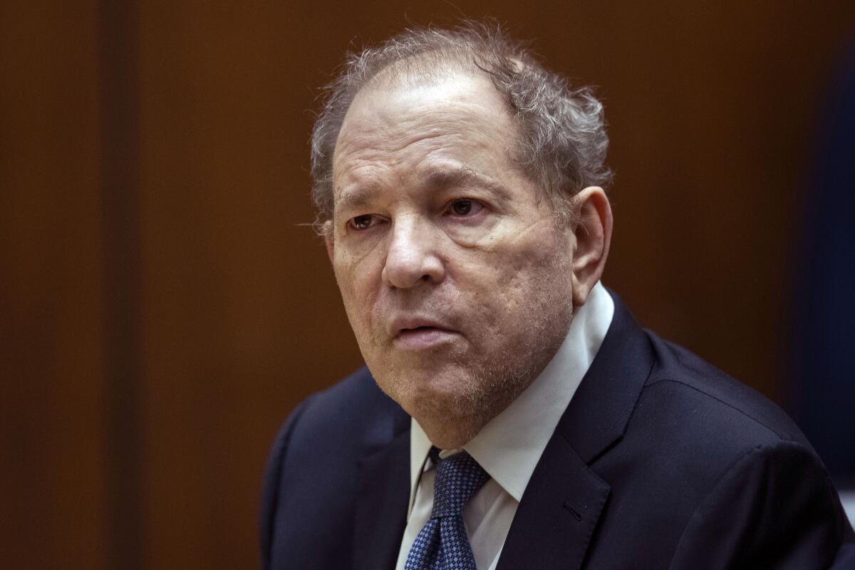 Former film producer Harvey Weinstein appears in court in Los Angeles, Oct. 4 2022.
