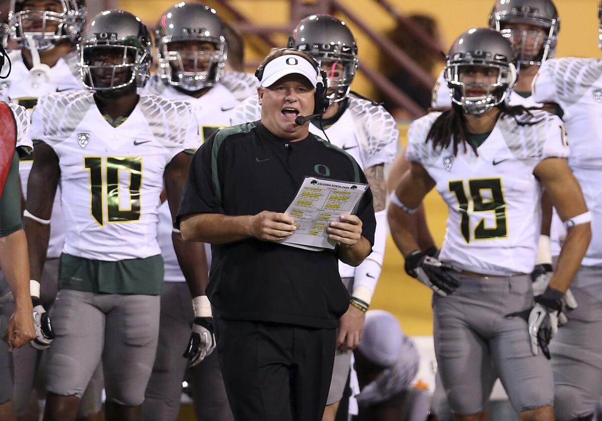 Chip Kelly helped build Oregon into a Pac-12 Conference power that played for a national championship.