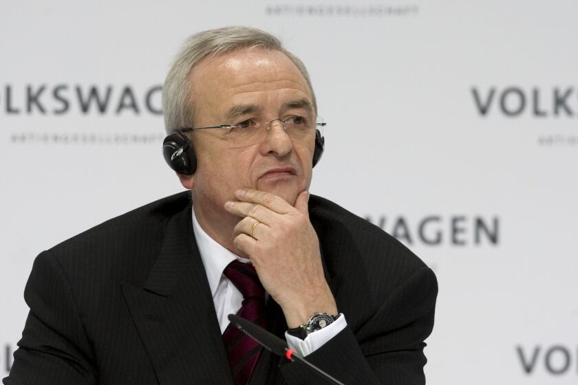 Martin Winterkorn listens during a news conference in Wolfsburg, Germany, on March 12, 2009.