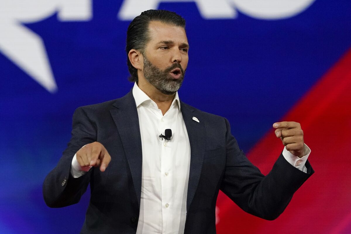 Donald Trump Jr., speaks at the Conservative Political Action Conference 