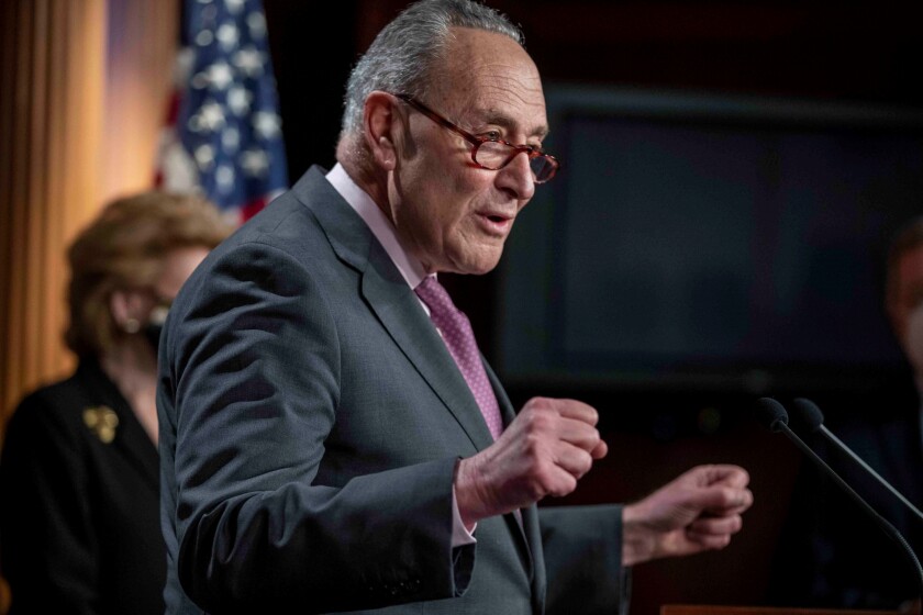 El líder de la mayoría demócrata en el Senado, Chuck Schumer.