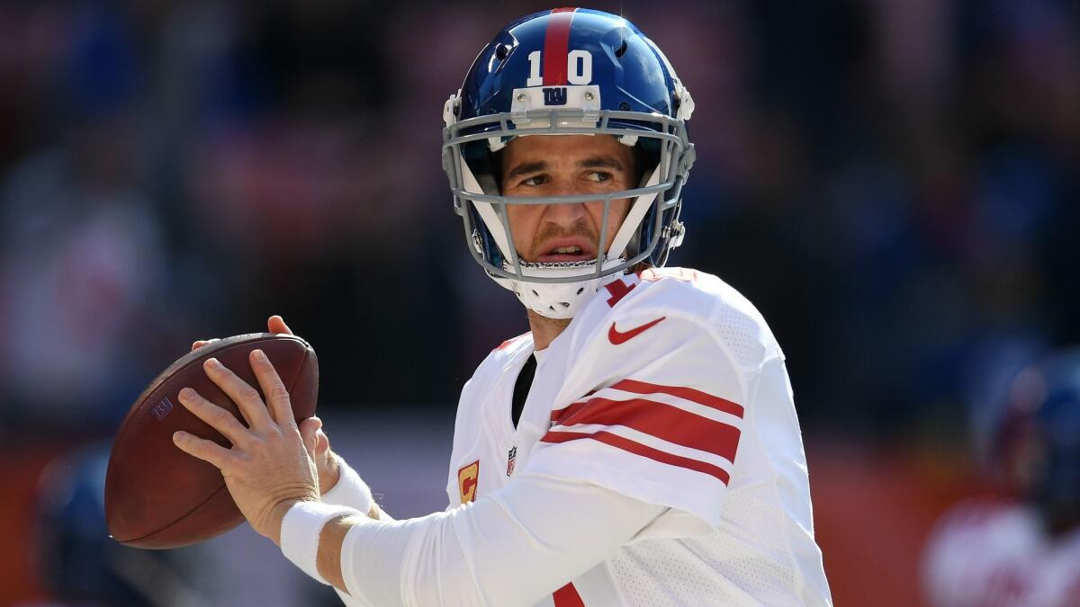 Eli Manning has spent all 13 of his NFL seasons with the New York Giants.