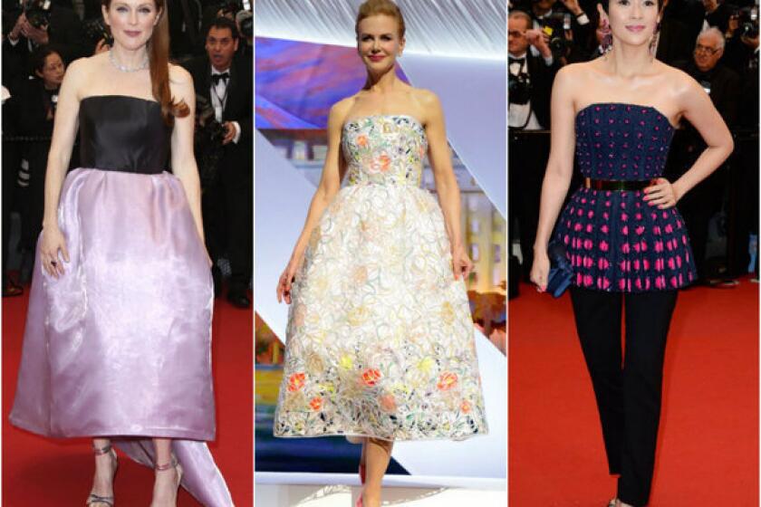 From left, Julianne Moore, Nicole Kidman and Zhang Ziyi all in Dior at the opening ceremony of the 66th Annual Cannes Film Festival.
