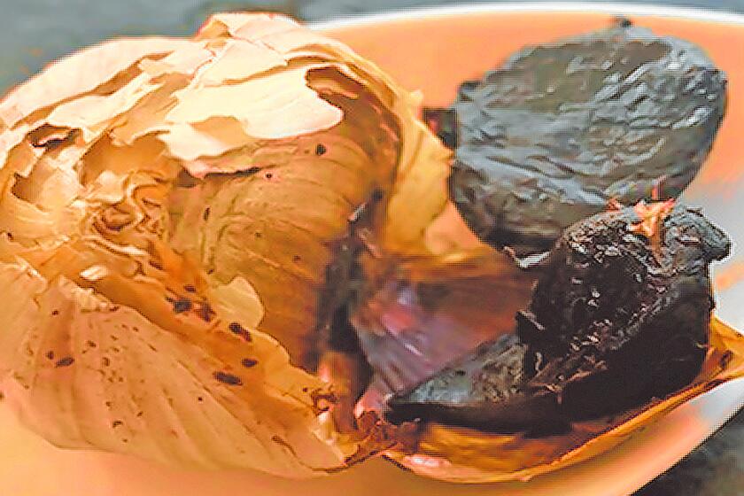 Black garlic is ordinary garlic that has been fermented under high heat until cloves turn black. The heat brings out natural sugars for what some consider a sweeter taste.