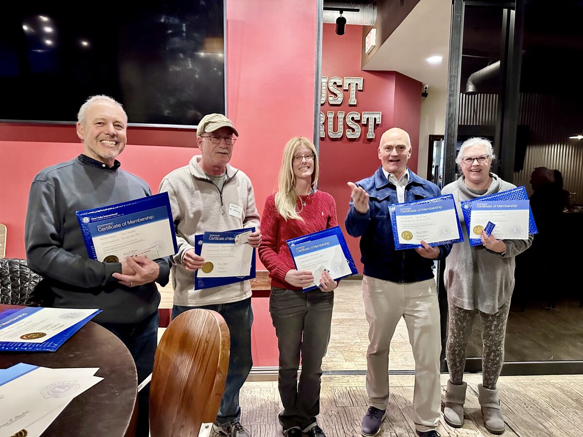 New members of the Del Sol Lions Club