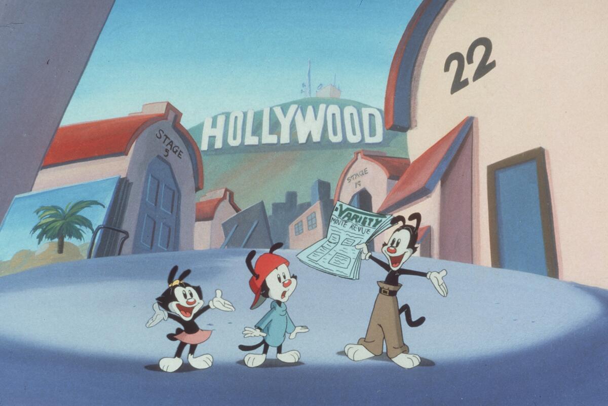 A scene from the animated series “Animaniacs.”
