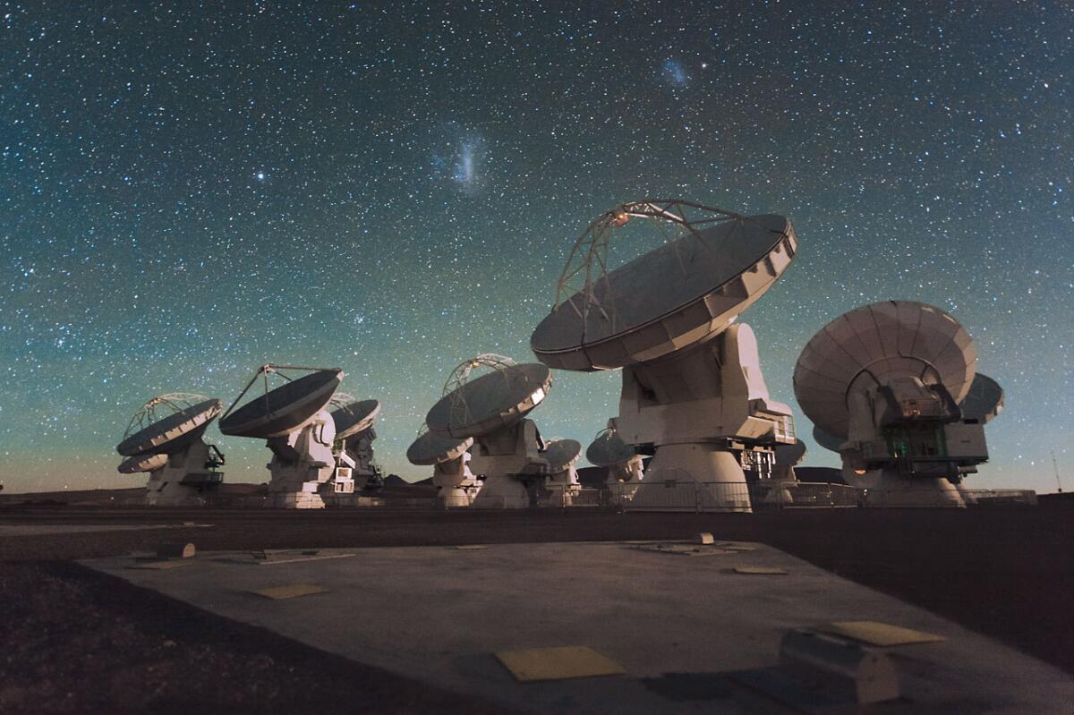 Astronomers used the ALMA array of radiotelescopes to define frozen bands around a sun-like star, in an effort to answer questions about the formation of our solar system. The array is located in Chile's Atacama Desert.
