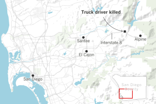Map locating where truck driver was killed