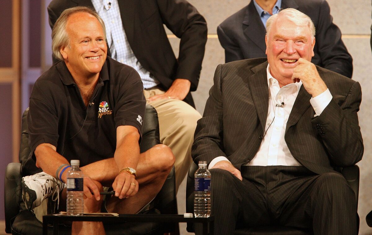 Chairman of NBC Universal Sports & Olympics and Executive Producer Dick Ebersol and Analyst John Madden.