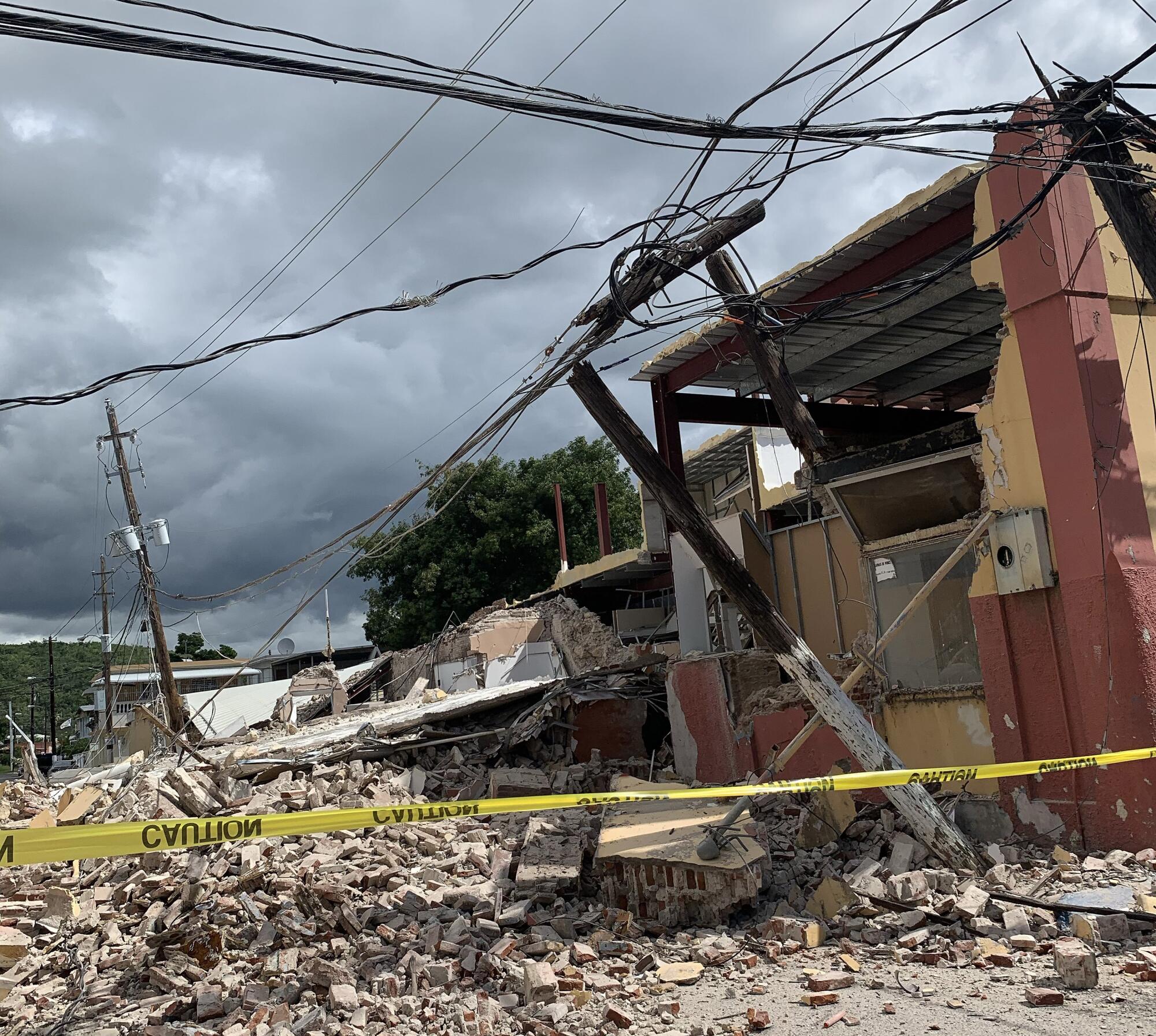 Damage from a 6.4 earthquake in Guayanilla, Puerto Rico.