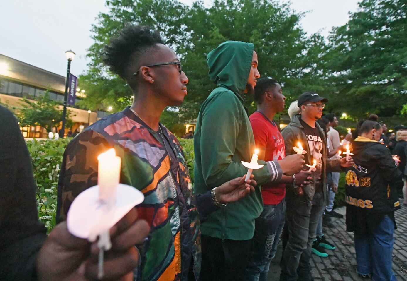Vigil for slain Bowie State student
