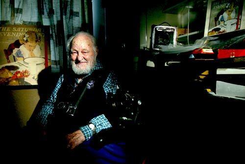 Photographer Richard C. Miller poses for photographs at his home in Calabasas, Monday, August 27, 2007.