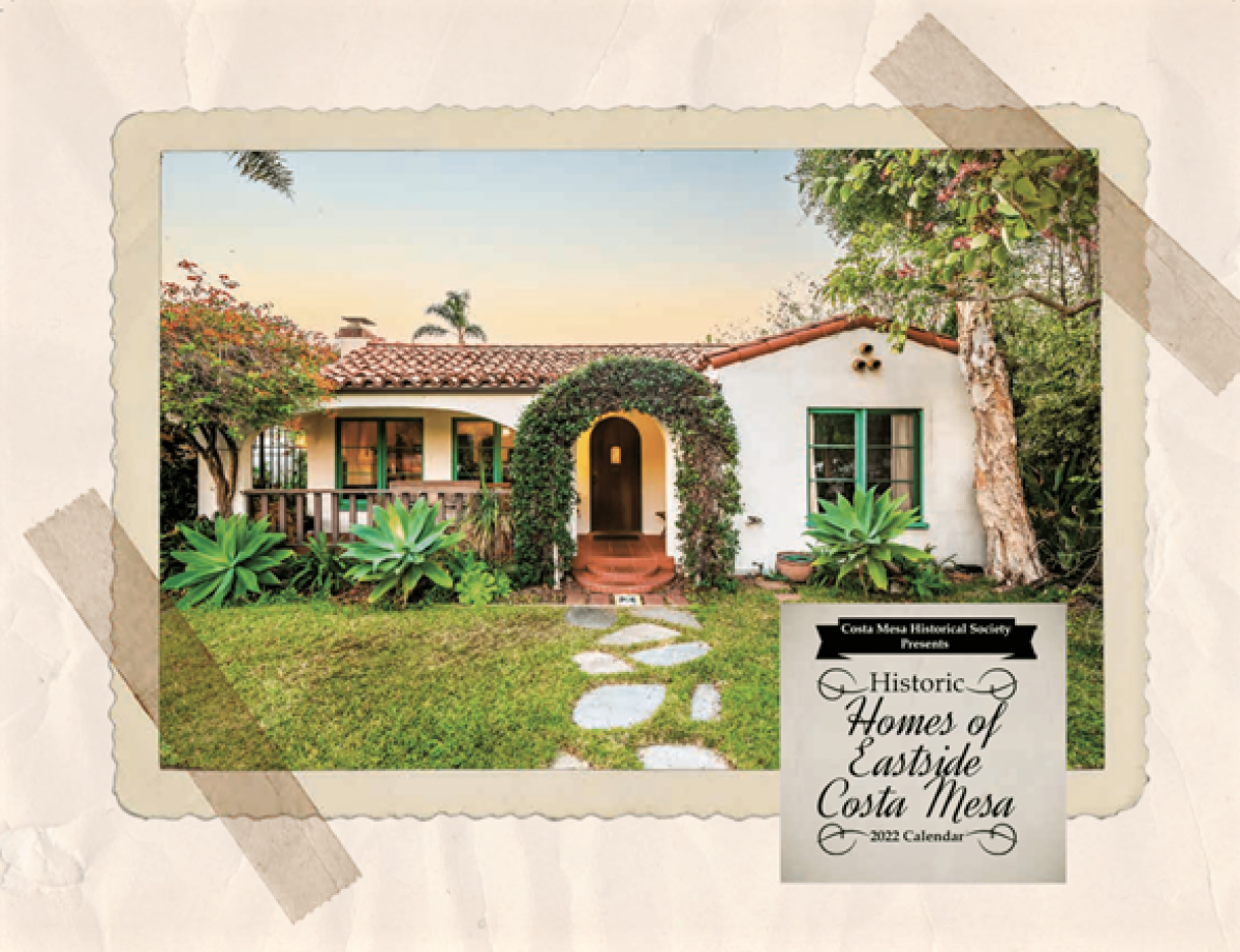 The cover of a calendar created by Realtor Renee M. Pina features a 1928 Spanish bungalow on Costa Mesa's Magnolia Street.