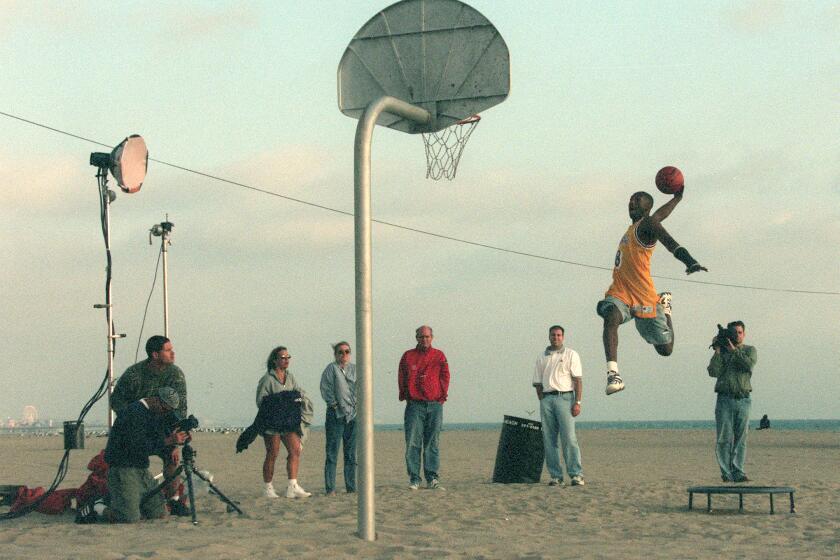Kobe Bryant was already shooting his first commercial before taking his first shot for the Lakers.