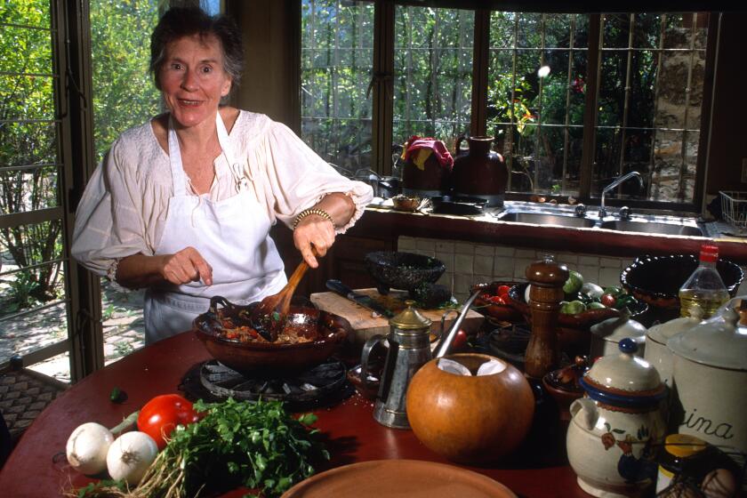 ZITACUARO, MEXICO - JUNE 23: Diana Kennedy is an author and authority on Mexican cooking. A native of the United Kingdom, she started traveling in Mexico in 1957 with her husband, Paul Kennedy, who was a correspondent for the New York Times. Here in her kitchen June 23, 1990 Zitacuaro, Michoacan, Mexico (Photo By Paul Harris/Getty Images)