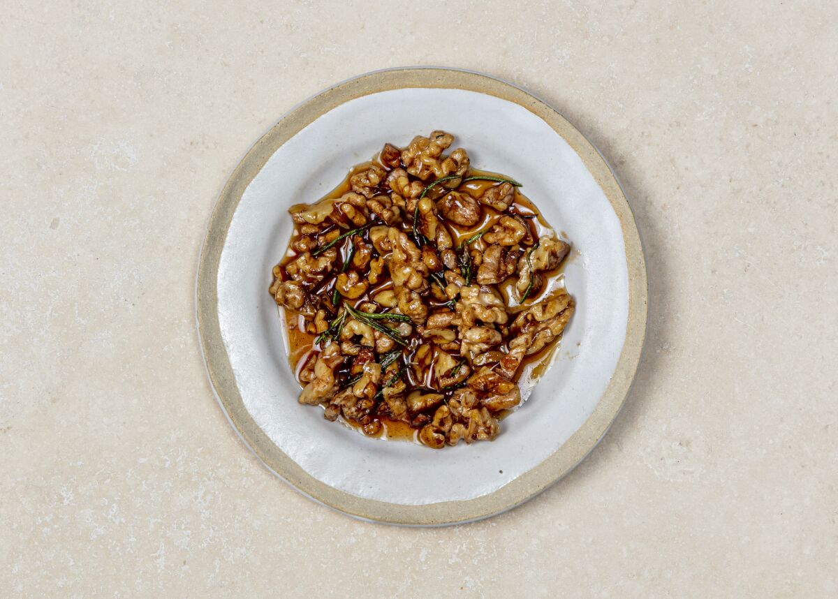 Maple-candied walnuts