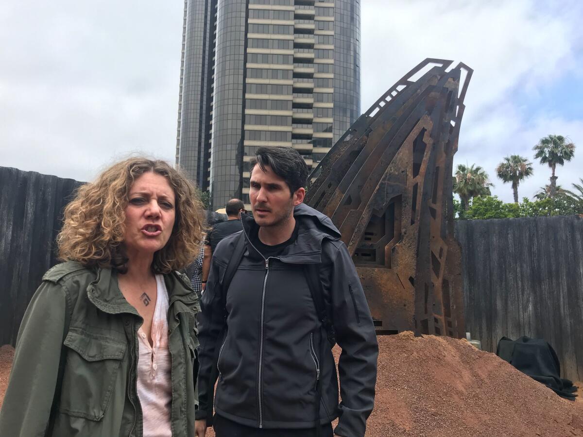 It's a conflict on an alien world at an installation of "The Expanse" for Comic-Con International.