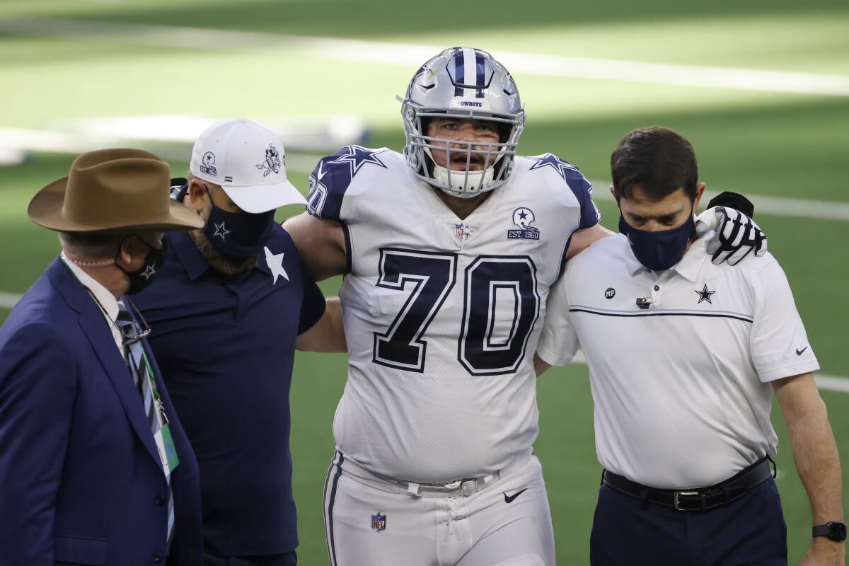 Cowboys All-Pro Zack Martin goes to IR, out at least 3 games - The San  Diego Union-Tribune
