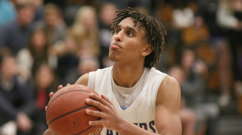 Senior Jailen Nelson poured in a game high 21 points in Carlsbad's win.