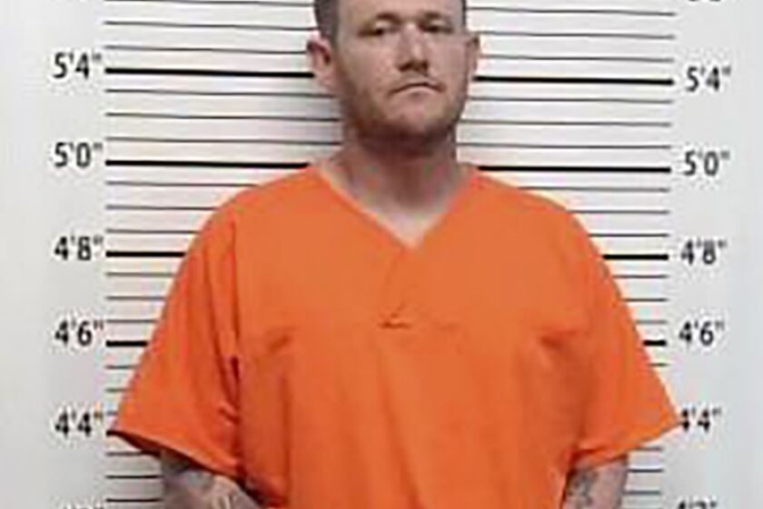 This photo provided by Caddo County, Oklahoma, Sheriff’s Office on Thursday, Jan. 19, 2023 shows Ivon Adams. The Caddo County Sheriff's Office says 36-year-old Ivon Adams III was booked into the county jail Thursday night. Adams was arrested last week in Arizona on murder and child neglect charges in the death of Athena Brownfield. (Caddo County, Oklahoma, Sheriff’s Office via AP)