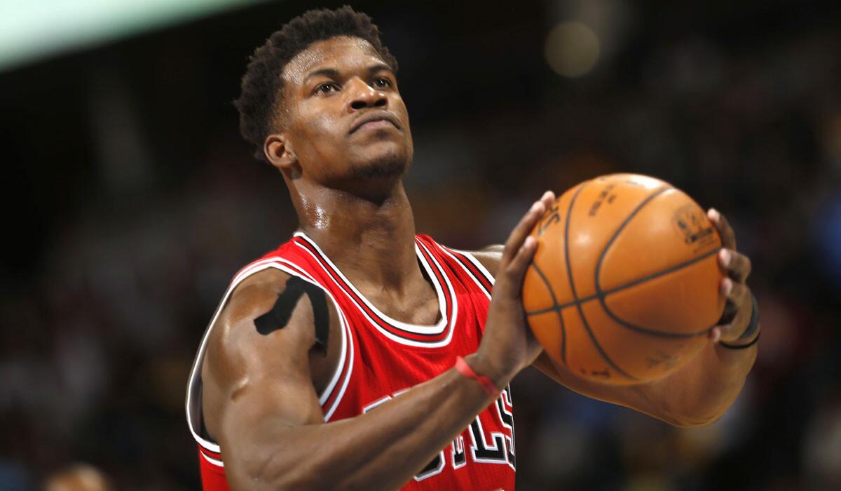 Jimmy Butler, a fourth-year forward for the Bulls, is averaged 18.6 points, 5.4 rebounds, 3.0 assists and 1.6 assists this season.