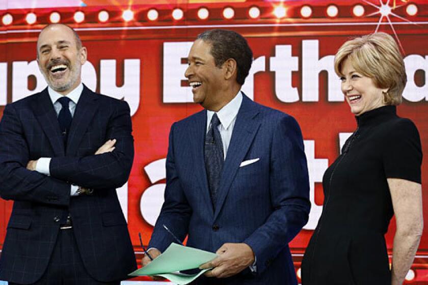 From left, Matt Lauer, Bryant Gumbel and Jane Pauley on "Today."