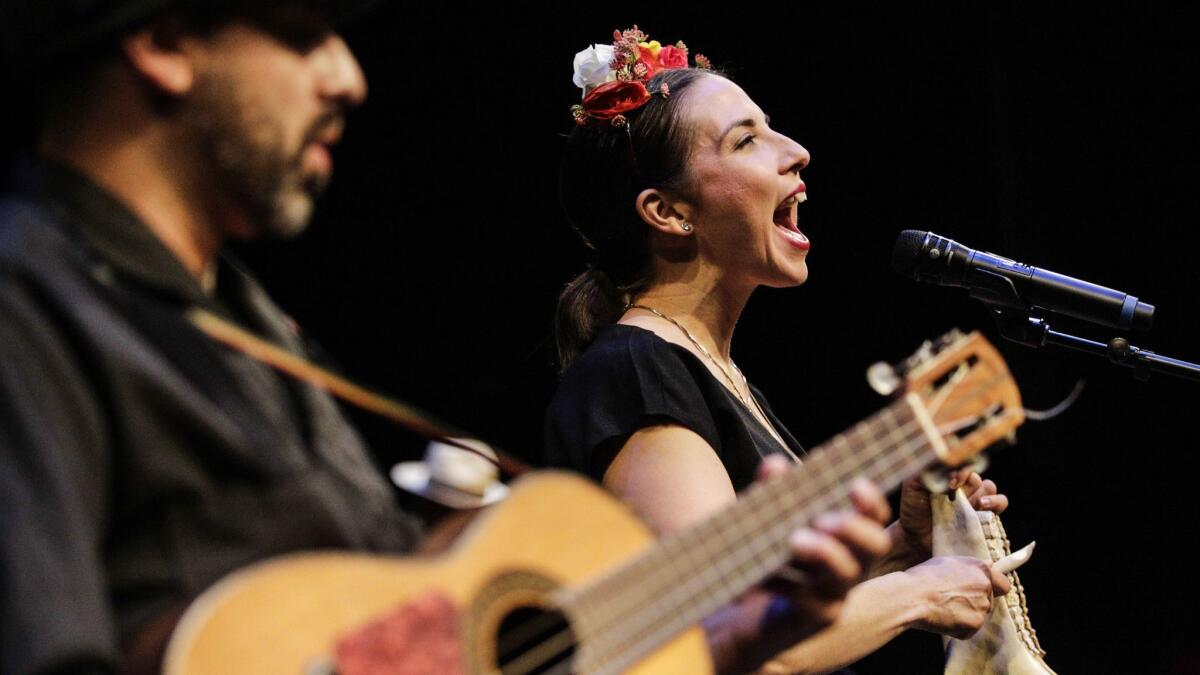 Leah Rose Gallegos, vocalist for Las Cafeteras, says her favorite song to perform is "Luna."