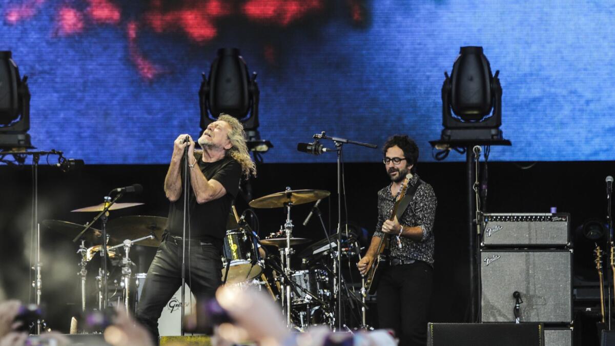 Robert Plant performs during Arroyo Seco Weekend.