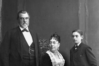A historical photo of Leland Stanford, Jane Stanford, and Leland Stanford Jr. in 1878 