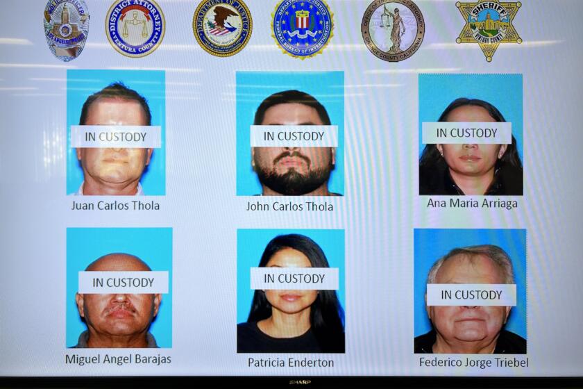 Screenshot of six defendants that a federal grand jury indicted for facilitating crime tourism.