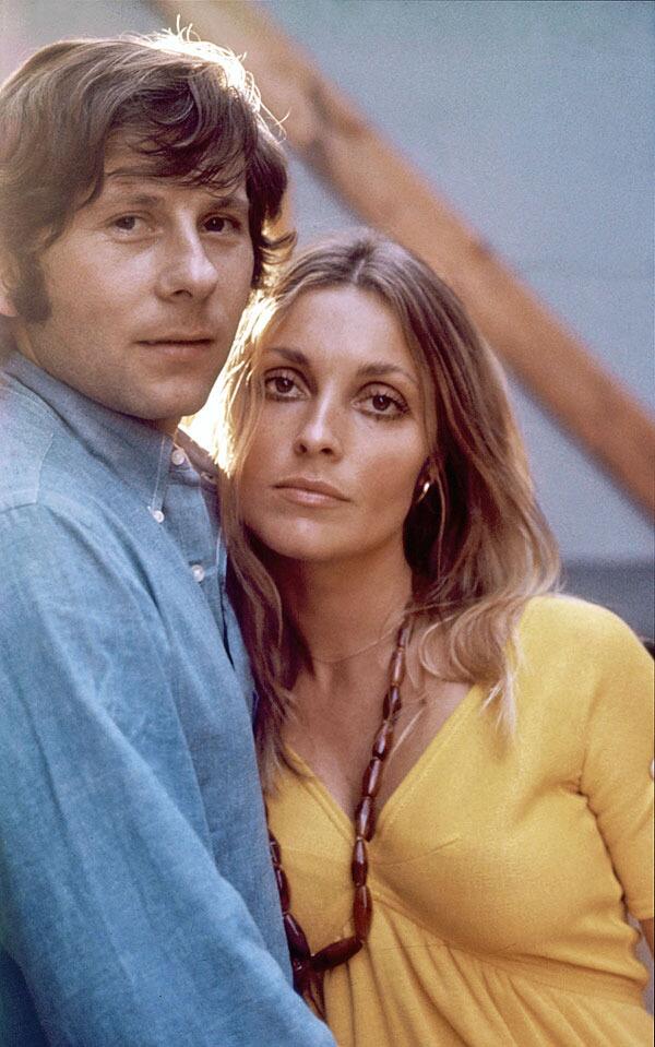 Picture taken in the sixties in London, of American actress Sharon Tate in the arms of her husband, director Roman Polanski.