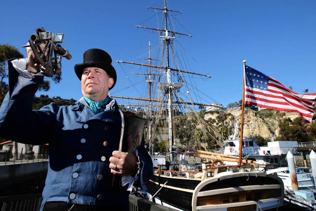 Gerald Freeman captains the Pilgrim in Dana Point Harbor. His crew? A bunch of little kids.