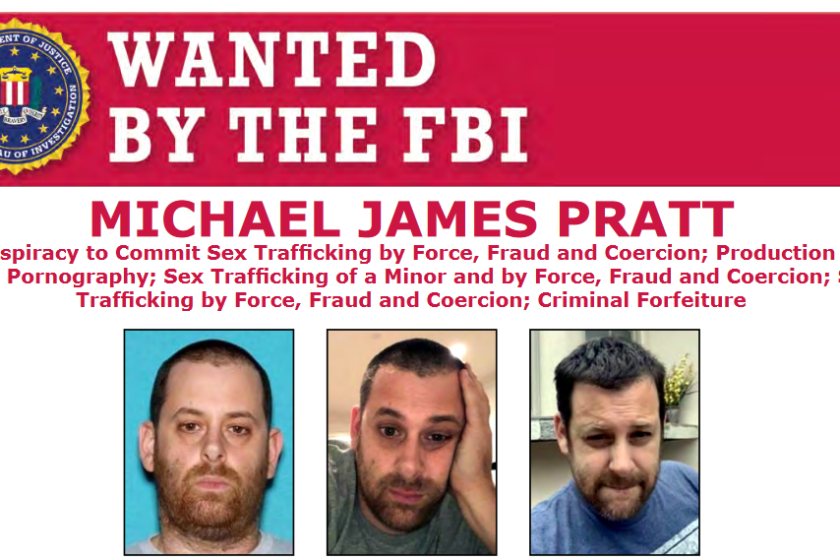 Michael James Pratt of GirlsDoPorn shown in an FBI wanted poster