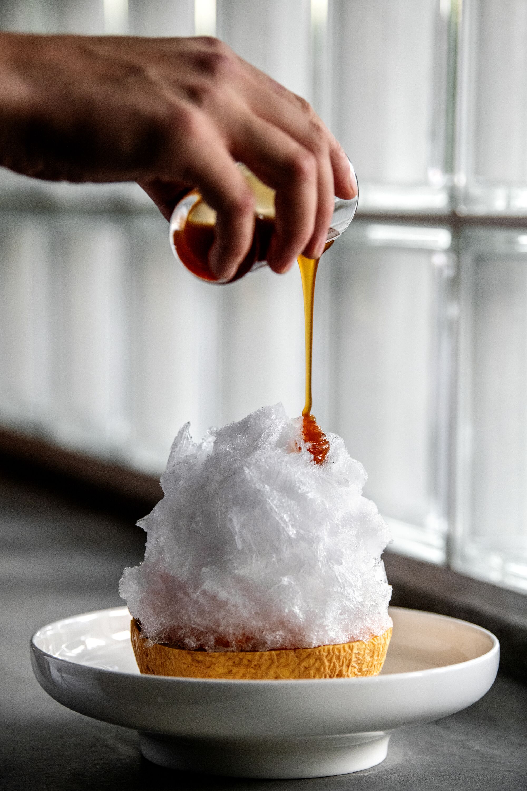Kakigori-melon and ginger from Yess Aquatic restaurant.
