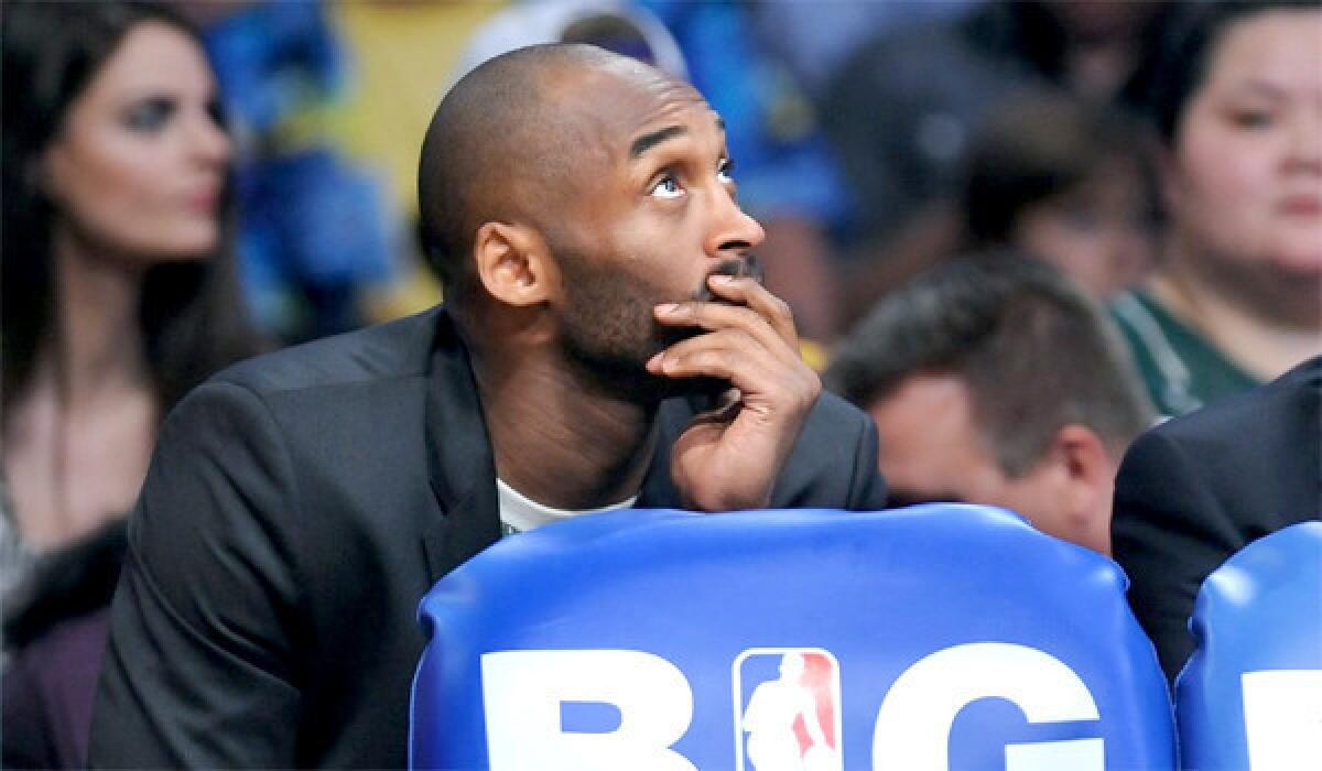 Kobe Bryant says that when he received a standing ovation from Lakers fans April 28 when he joined his teammates on the bench during a Game 4 loss to the San Antonio Spurs he had to fight back tears of appreciation.