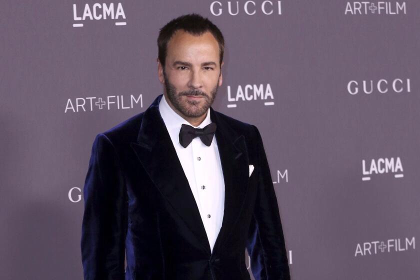 Mandatory Credit: Photo by Invision/AP/REX/Shutterstock (9189573s) Tom Ford arrives at the LACMA Art + Film Gala at the Los Angeles County Museum of Art, in Los Angeles 2017 LACMA Art + Film Gala, Los Angeles, USA - 04 Nov 2017