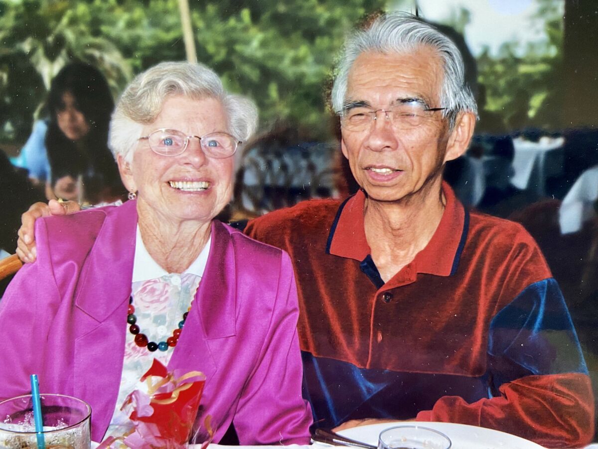 Alice and Bob Yee are pictured in 2005. Bob died in 2017 after they were married 47 years.