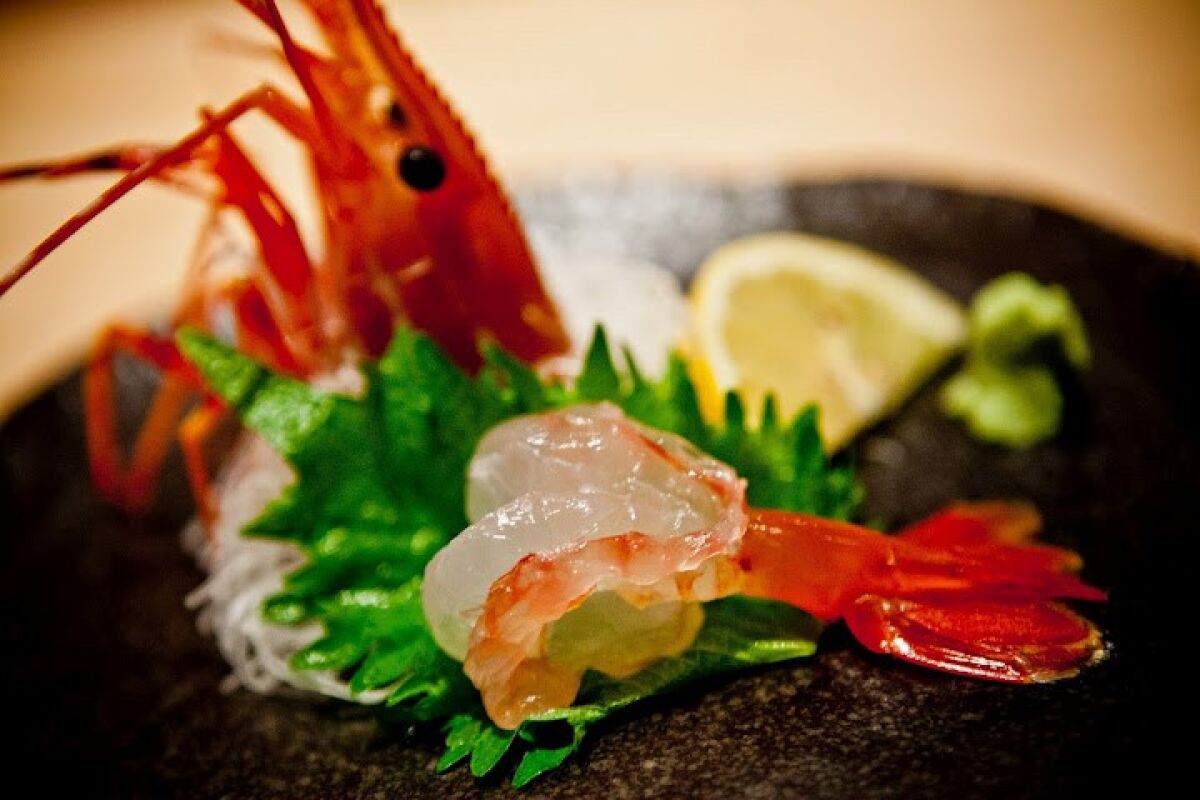 Fresh seafood at Sushi Tadokoro, which earned a Michelin star on Sept. 28, 2021.