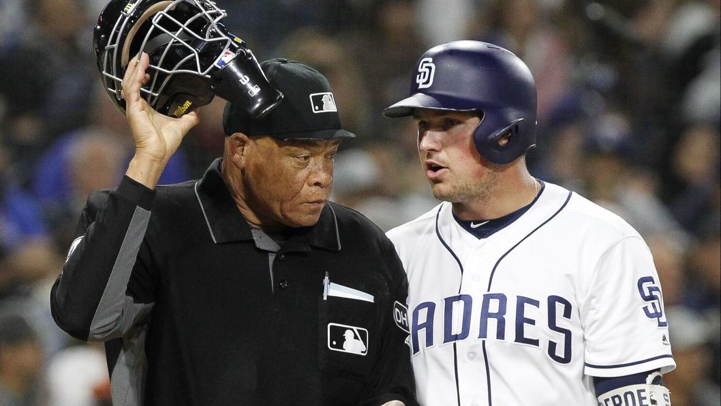 Padres' Hunter Renfroe thinks umpire Danley had a rough night, too
