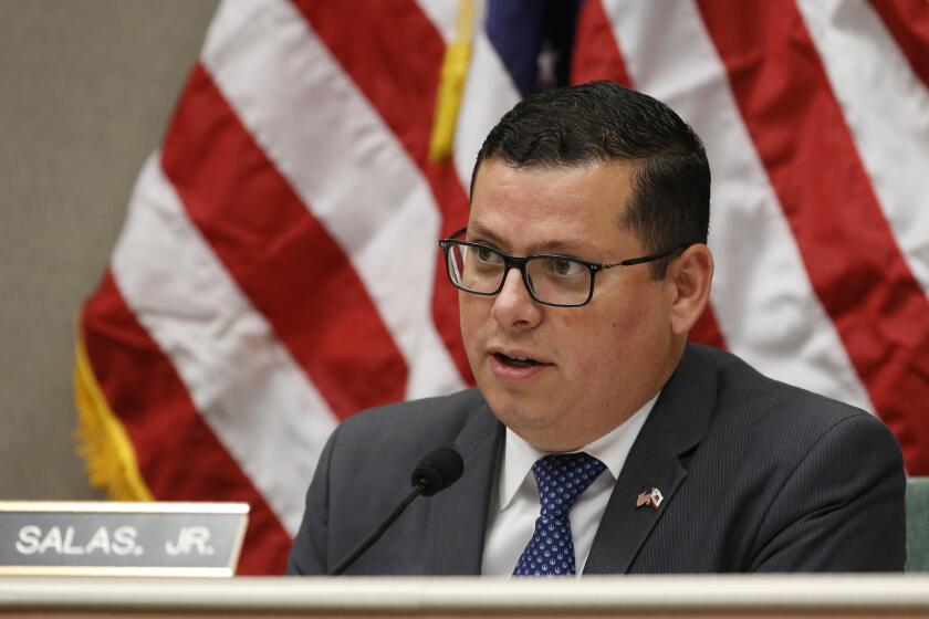 FILE – Former California Assemblymember Rudy Salas in Sacramento, Calif., Aug. 12, 2019. Salas, a Democrat, is running for Congress in California's 22nd district in 2024. (AP Photo/Rich Pedroncelli, File)