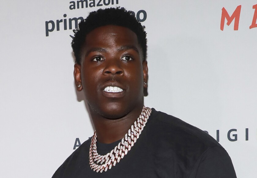 FILE - In this Aug. 1, 2019 file photo, Casanova attends the world premiere of Amazon Prime Video's "Free Meek" limited documentary series at the Ziegfeld Ballroom in New York. Authorities said Tuesday, Dec. 1, 2020, that Casanova, whose legal name is Caswell Senior, was among 18 people indicted in connection to a litany of gang-related crimes including racketeering, murder, drugs, firearms and fraud offenses. (Photo by Jason Mendez/Invision/AP, File)