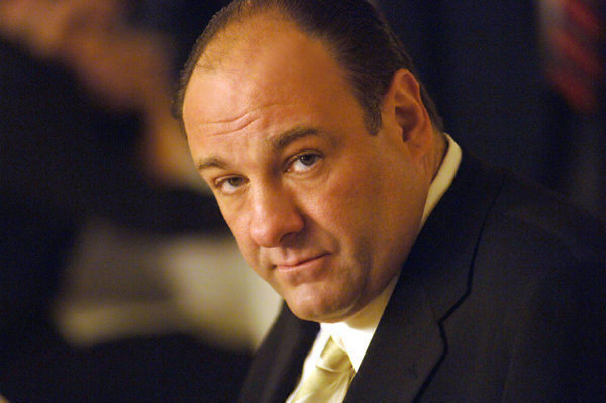 Actor James Gandolfini in his role as Tony Soprano, head of a New Jersey crime family portrayed in HBO's "The Sopranos."