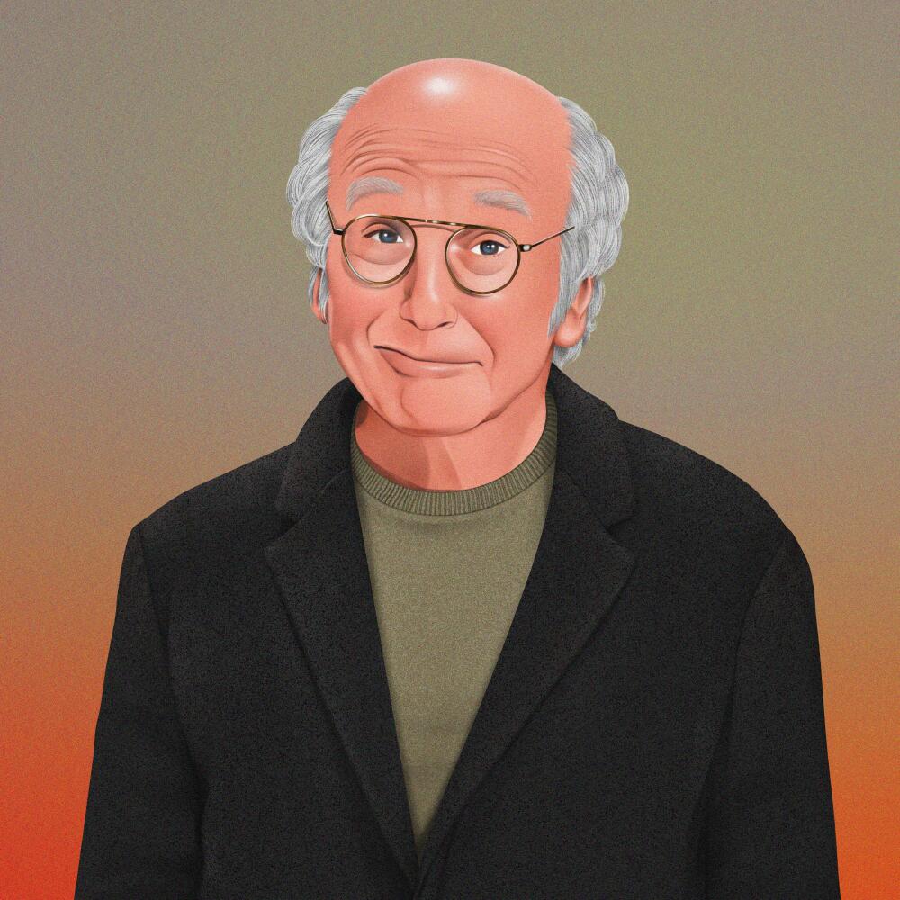 An illustration of Larry David