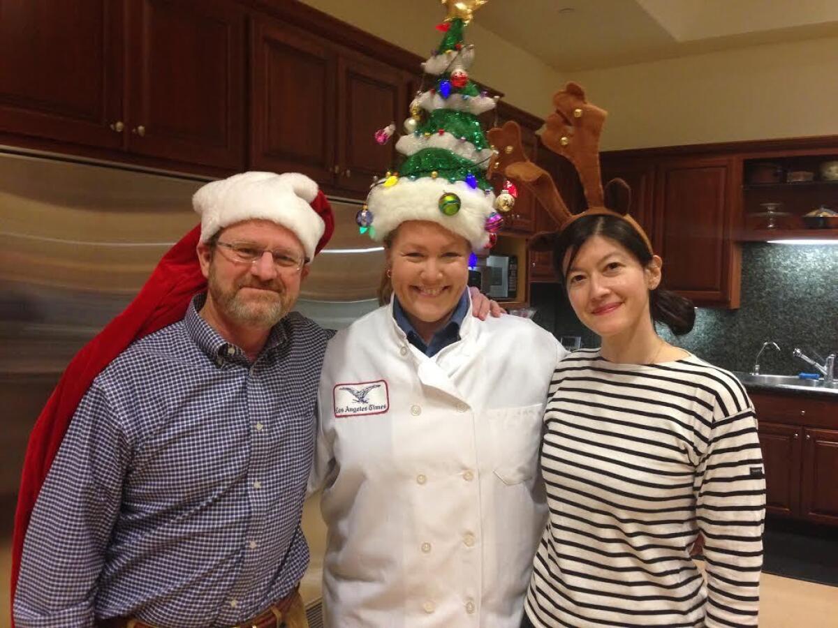 Got holiday entertaining questions? We're here to help. From left, Russ Parsons, Noelle Carter and Betty Hallock.