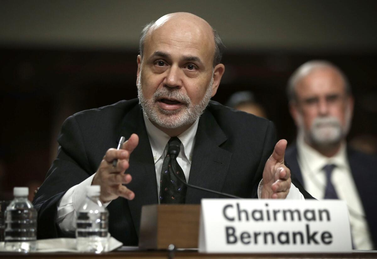 Federal Reserve Chairman Ben S. Bernanke, shown testifying on Capitol Hill in May, will hold his quarterly news conference Wednesday after a meeting of Fed policymakers. Likely topics include an expected tapering of the central bank's bond purchases.