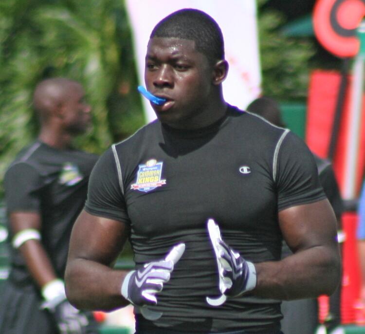Port St. Lucie Treasure Coast High's Jeff Luc, the nation's No. 1 ranked inside linebacker according to Rivals.com, was big in the middle for Team Southeast.