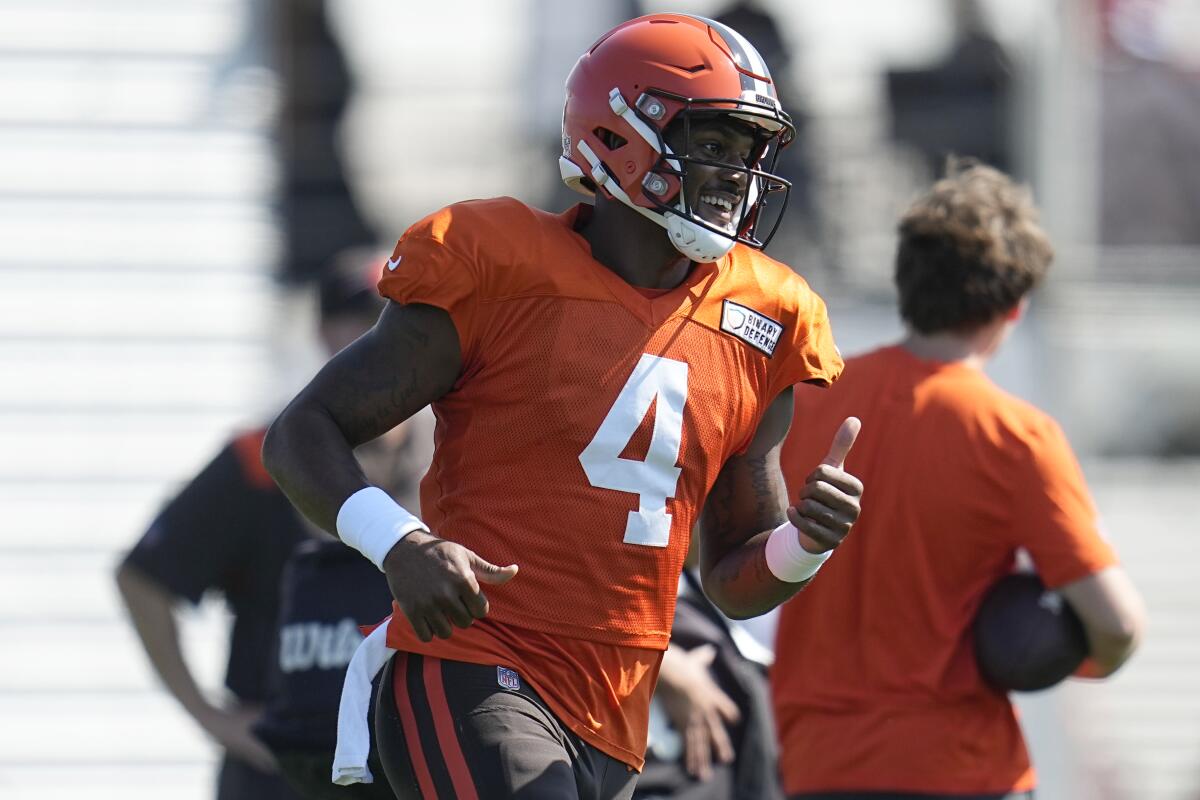 Browns' Deshaun Watson: Not slated to start Sunday 