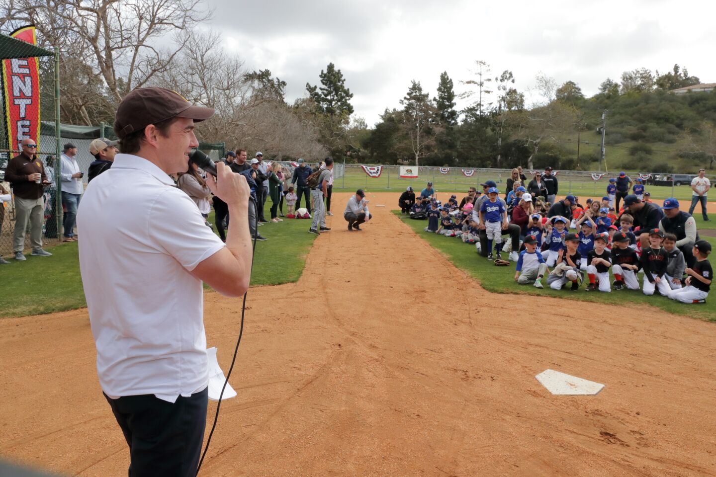 Tim O'Donovan welcomes players and families to the 2022 RSF Little League Opening Day