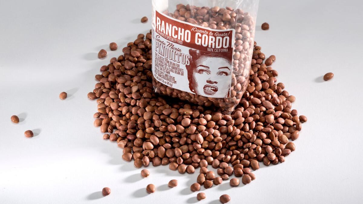 Santa Maria Pinquitos (beans) from Rancho Gordo.